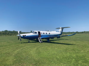 PC-12 at Grass Runway in Michigan