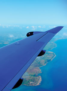 Pilatus PC-12 Turboprop flies over Havana, Cuba