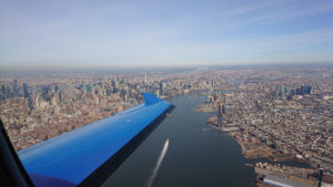 Pilatus PC-12 flies over JFK, NY