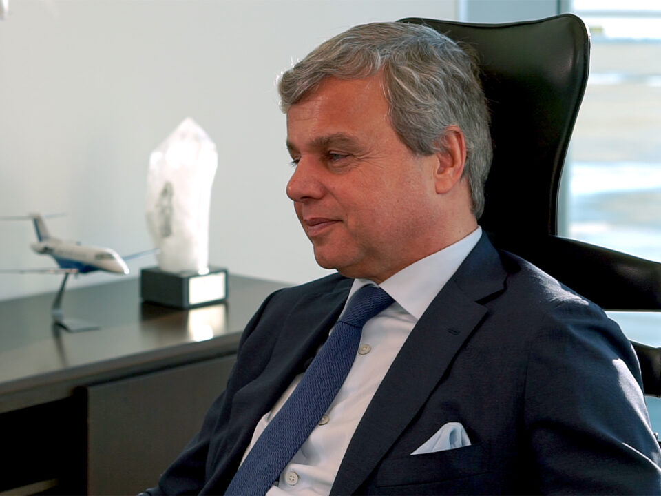 PlaneSense CEO George Antoniadis in his office